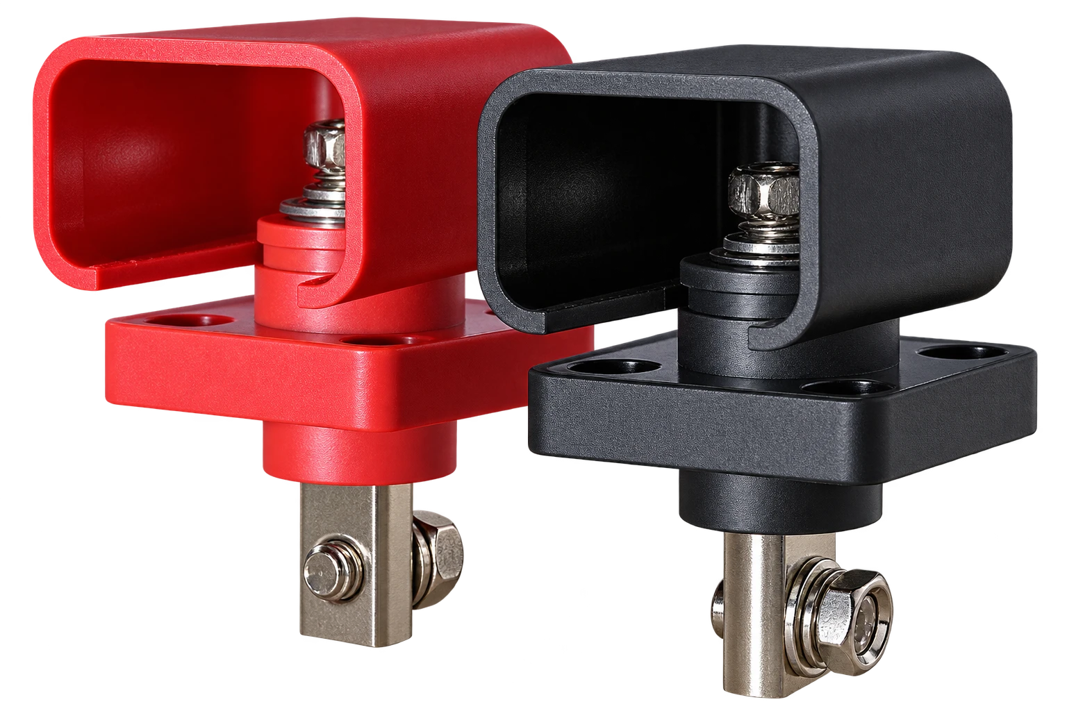 EVTOP ESS C type chassis-mount connector in red and black
